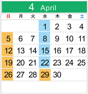 カレンダー4月