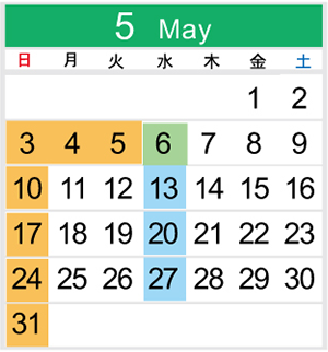 カレンダー5月